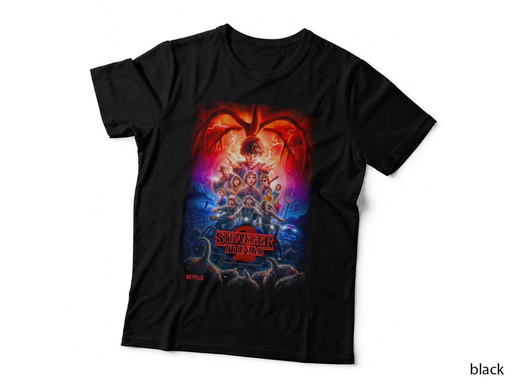 80s Sci-Fi Horror Halftone T-Shirt, Supernatural Nostalgia Tee