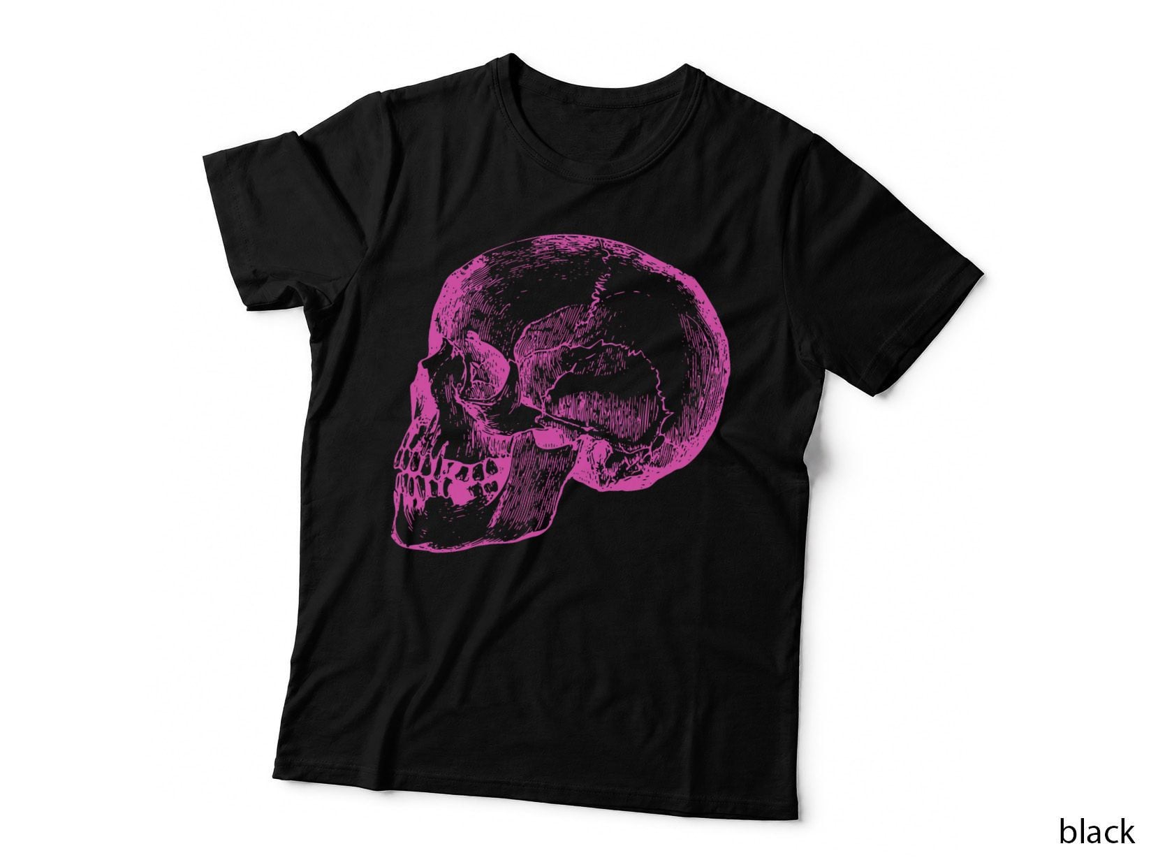 Aesthetic Skull Goth Skeleton Pastel Goth Soft Grunge Pink T-Shirt