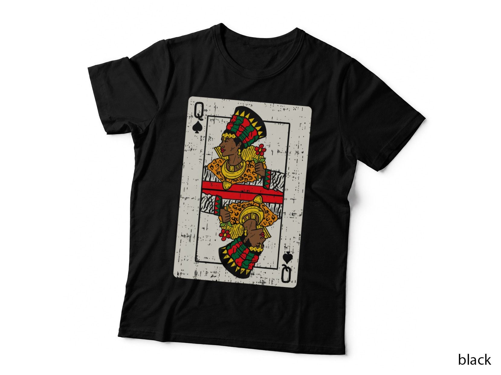 African Queen Card Melanin Black Pride Halloween Blm Women T-Shirt