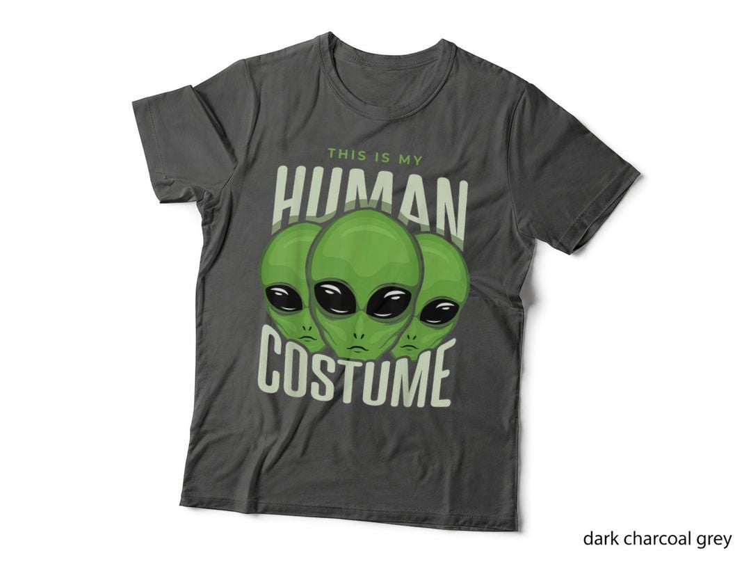 Alien My Human Costume Funny Lazy Creepy Halloween, Space Themed, Sci-Fi T-Shirt