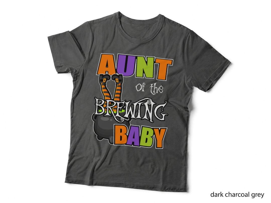 Aunt of Brewing Baby Halloween Theme Baby Shower Spooky T-Shirt