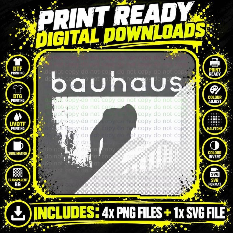 Bau Haus Goth Vampire Band Vintage, Concert Wear T-Shirt Png SVG Digital Bundle