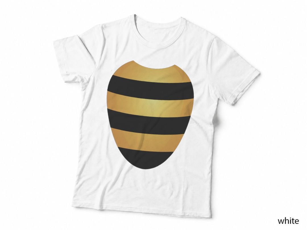 Bee Halloween Costume Shirt Yellow Stripes on Black T-Shirt