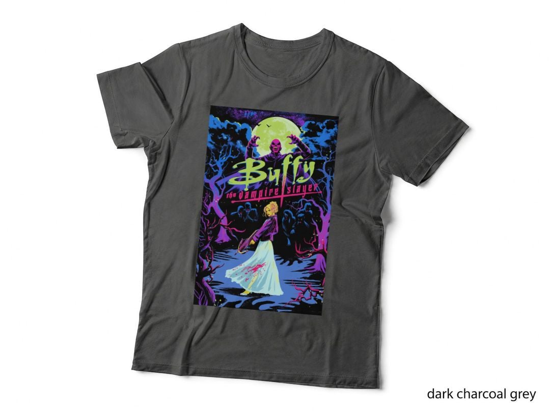 Buffy the Vampire Slayer T-Shirt, 90s Cult TV Horror, Retro Poster