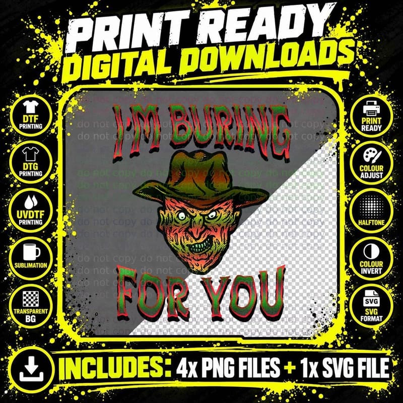 Burning for You Horror T-Shirt, I'm Burning for You Tee Png SVG Digital Bundle