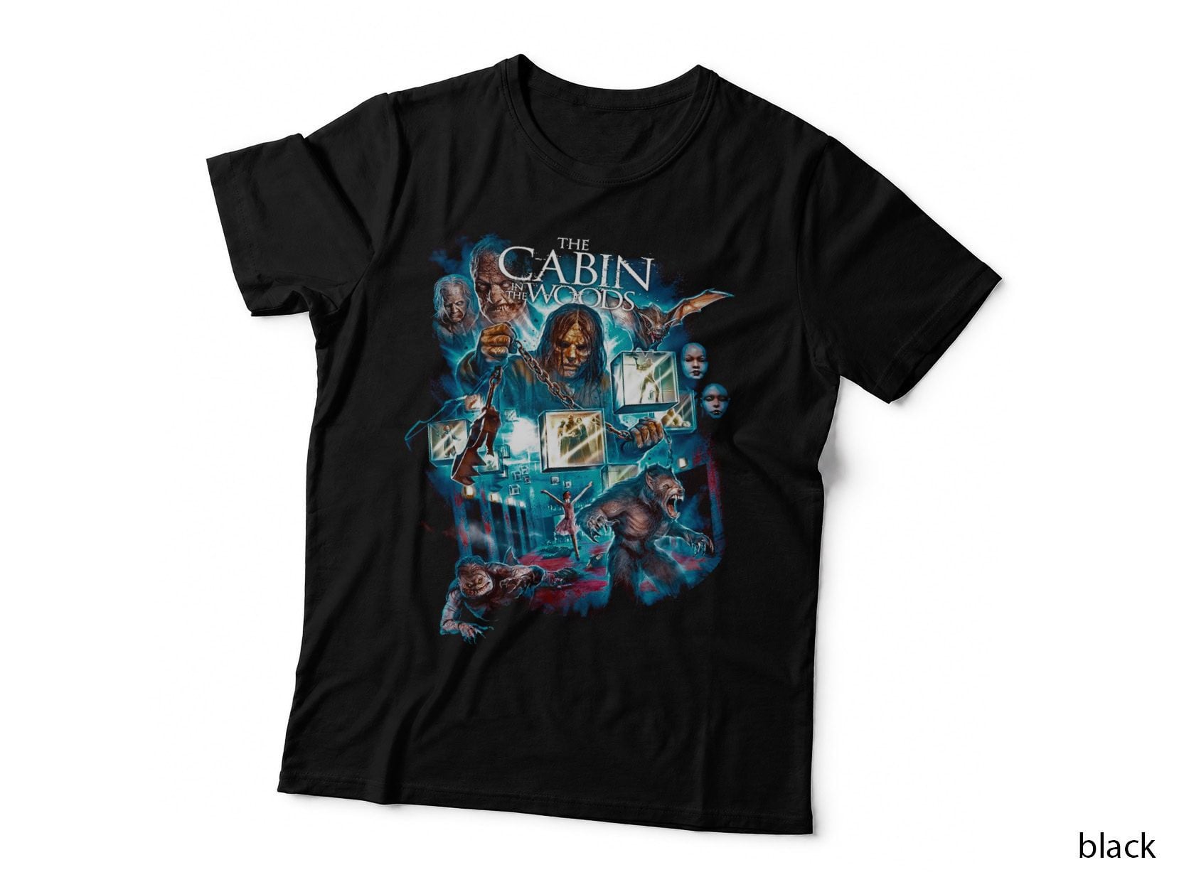 Cabin in the Woods Halftone T-Shirt, Horror Creature Tee