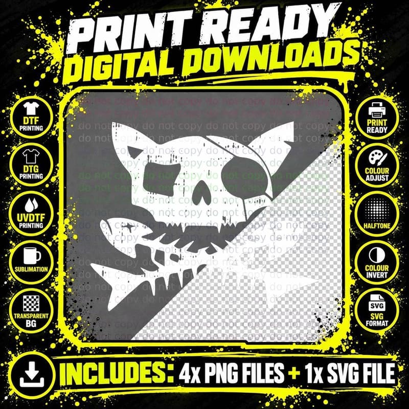 Cat Pirate Halloween Costume Scary Skull and Crossbone Png SVG Digital Bundle