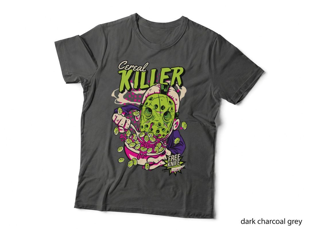 Cereal Killer Horror Movies True Crime and Cereal Lovers T-Shirt