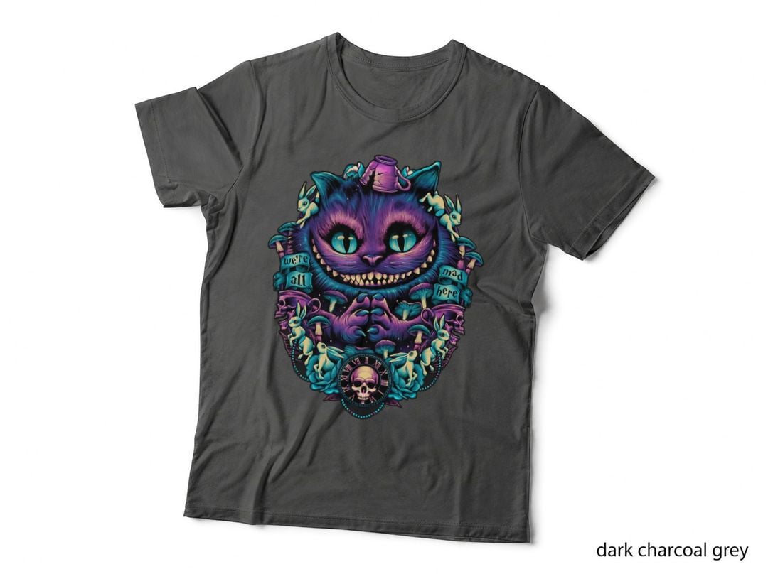 Cheshire Cat Shirt Alice in Wonderland Graphic, Unisex, Cartoon T-Shirt