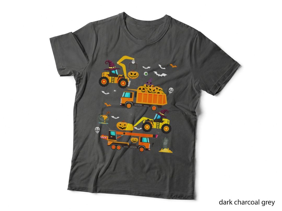Crane Truck Construction Halloween Shirt Boys Kids Toddler T-Shirt