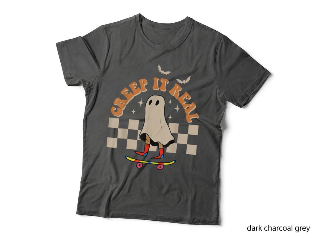 Creep It Real Ghost Vintage Skateboarding Ghost Halloween T-Shirt