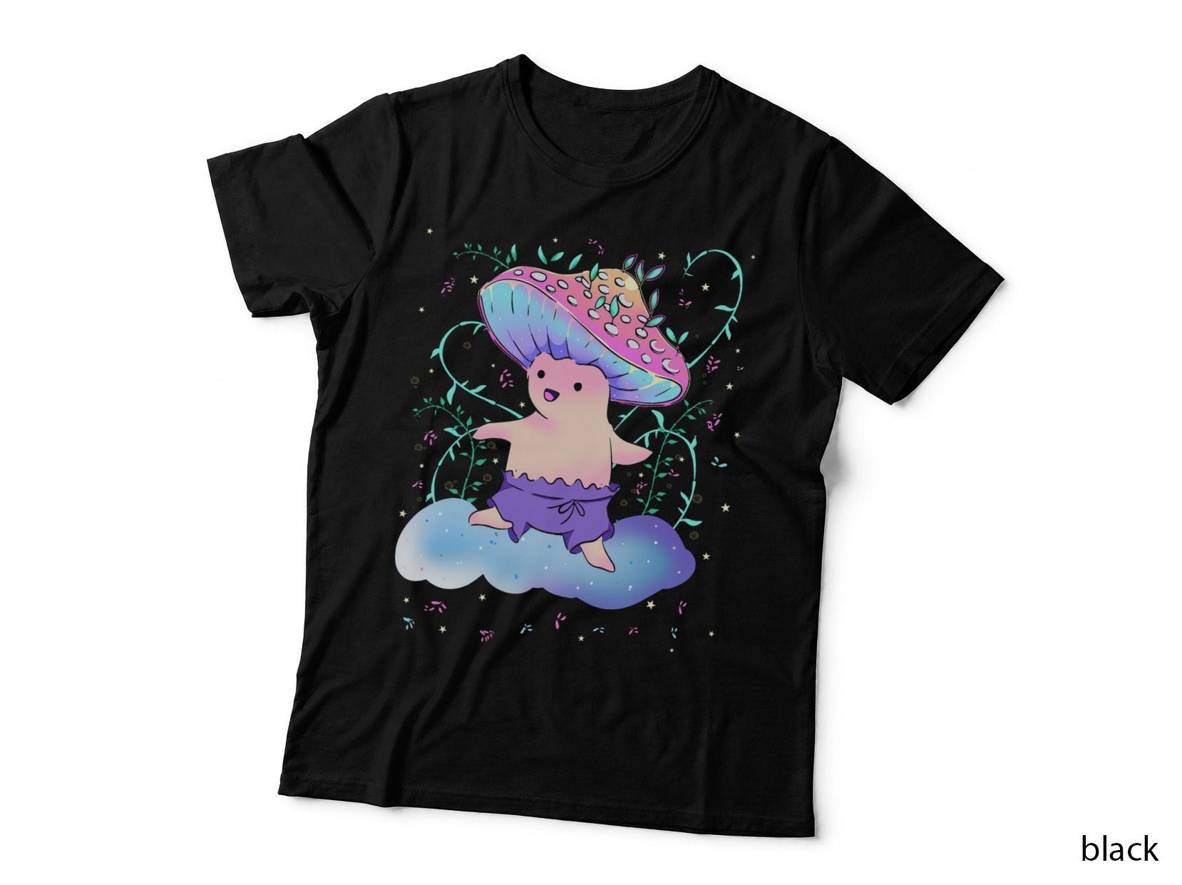 Creepy Kawaii Pastel Goth Mushroom, Halloween, Dark Aesthetic T-Shirt