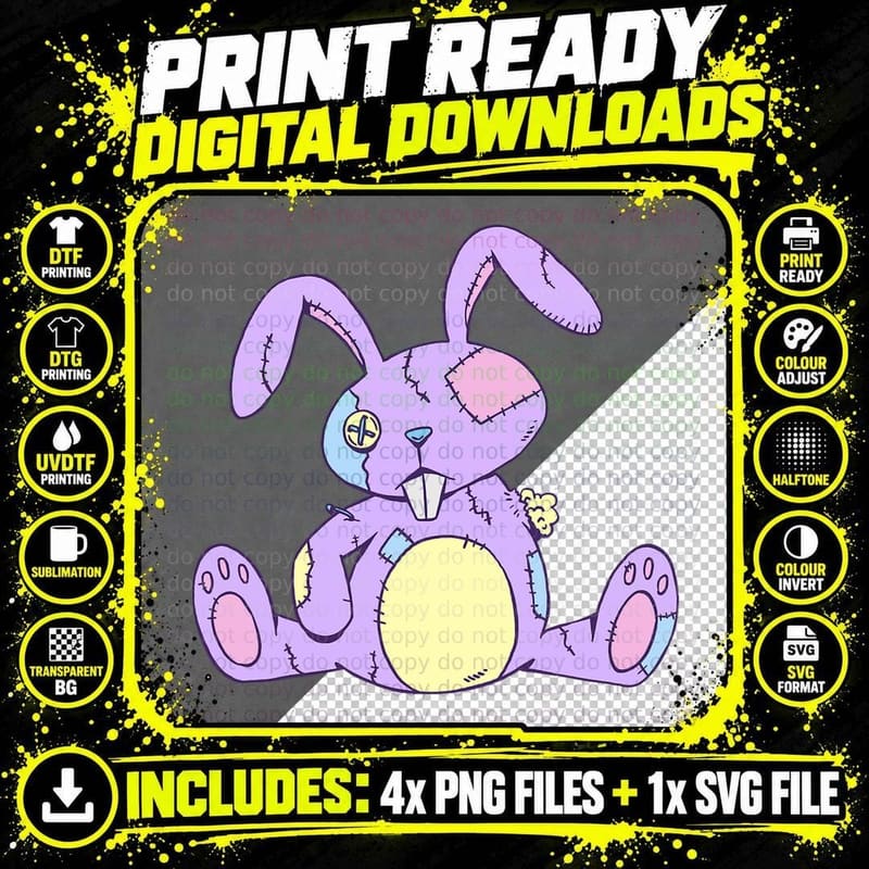 Creepy Pastel Goth Soft Goth Emo Evil Cat Kawaii Png SVG Digital Bundle