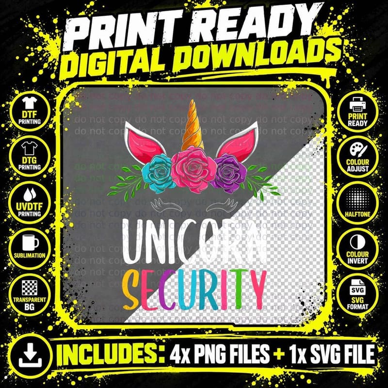 Cute Halloween Unicorn Costumes, Dad Mom Unicorn Png SVG Digital Bundle