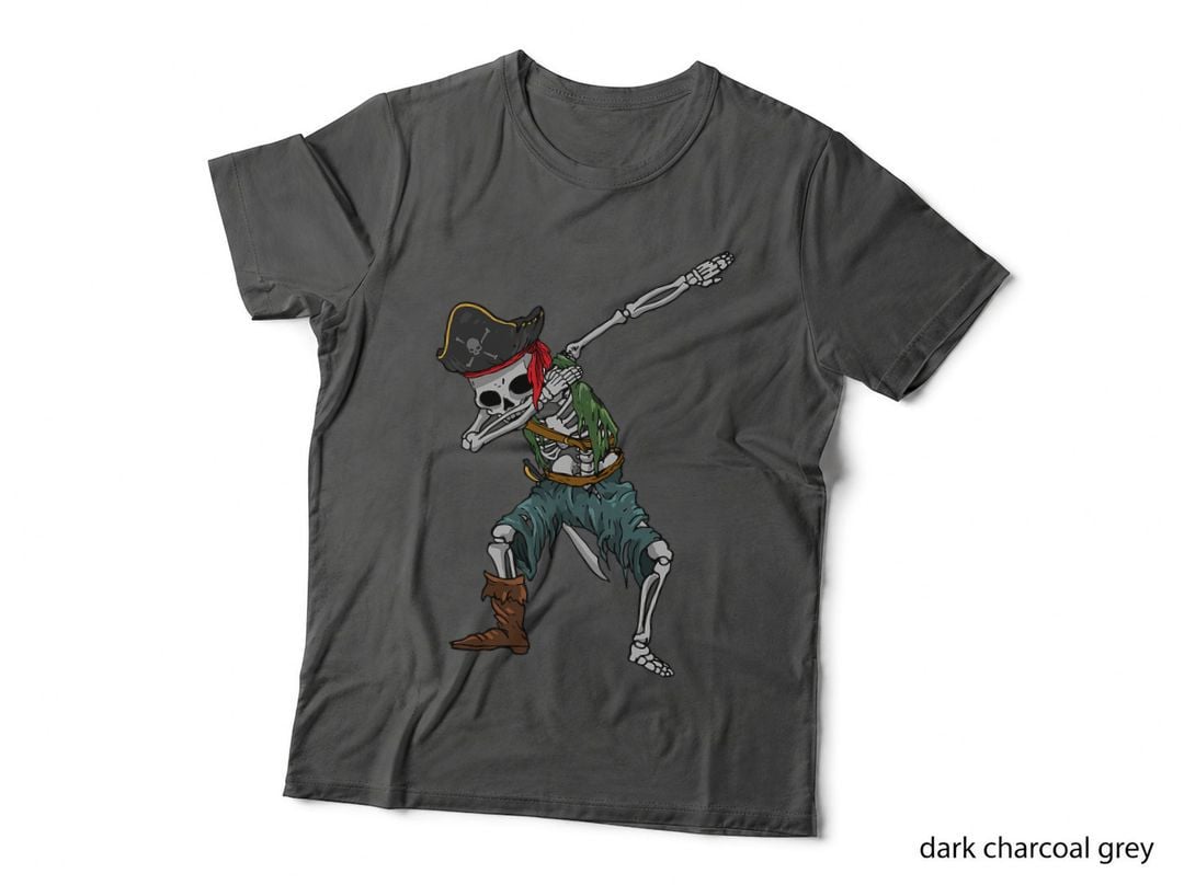 Dabbing Pirate Skeleton Tshirt Halloween Jolly Roger Dab T-Shirt
