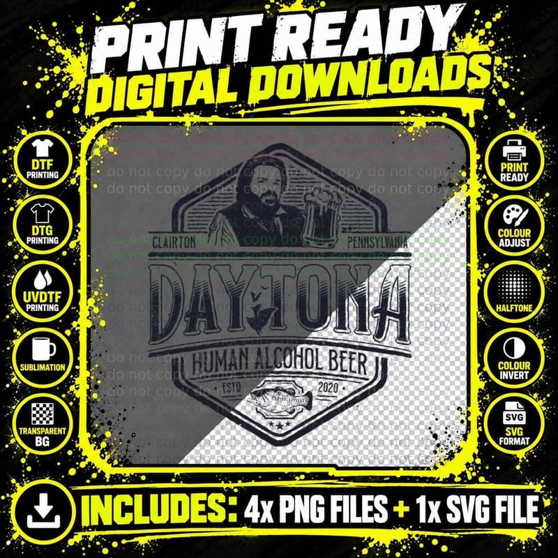 Daytona Beer T-Shirt, What We Do in the Shadows Png SVG Digital Bundle