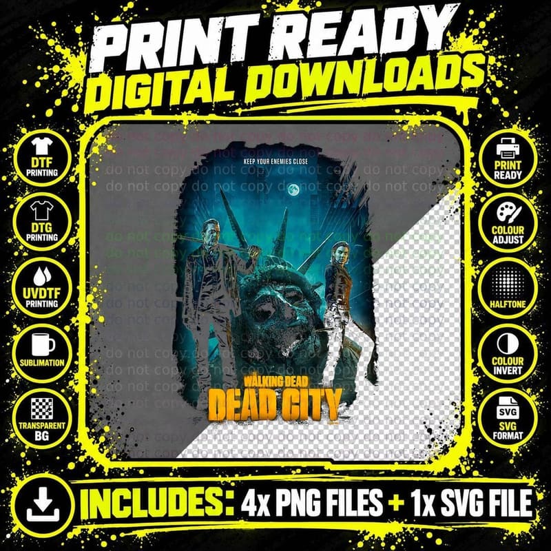 Dead City Season 1 Key Art, Post-Apocalyptic, Horror Png SVG Digital Bundle