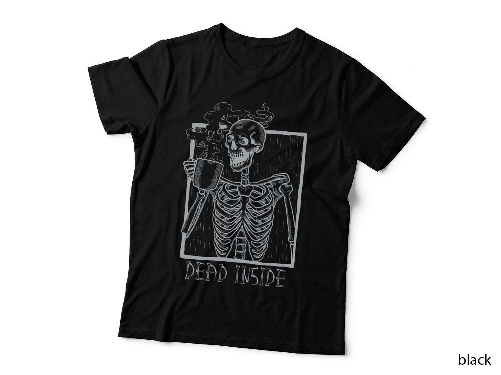 Dead Inside Skeleton Coffee T-Shirt