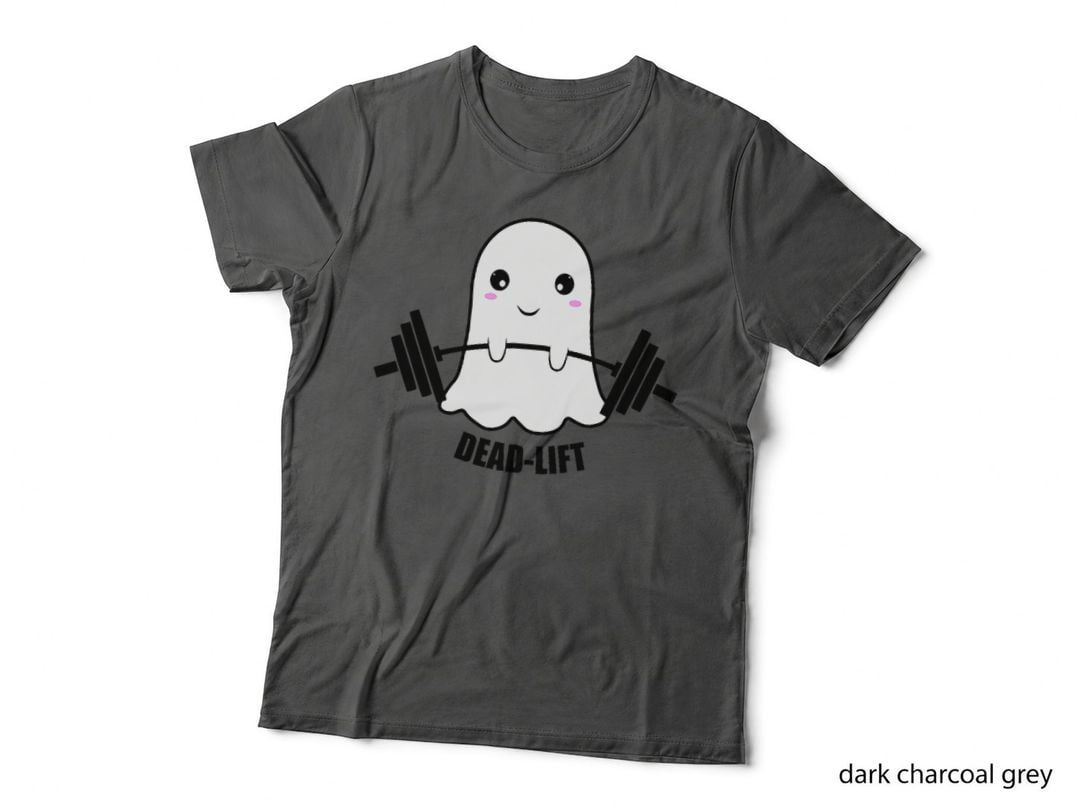 Dead Lift Ghost Halloween, Funny Ghost Gym Fitness Workout T-Shirt