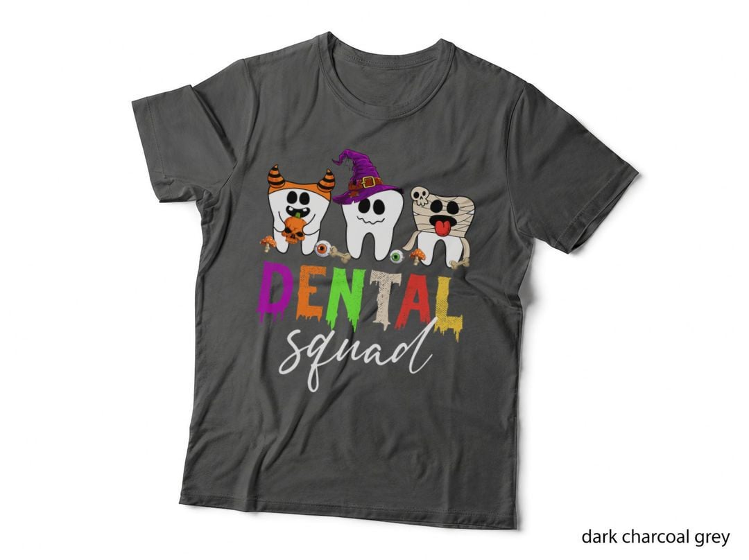 Dental Squad Dentist Tooth Th Witch Halloween Party, Halloween Costume T-Shirt