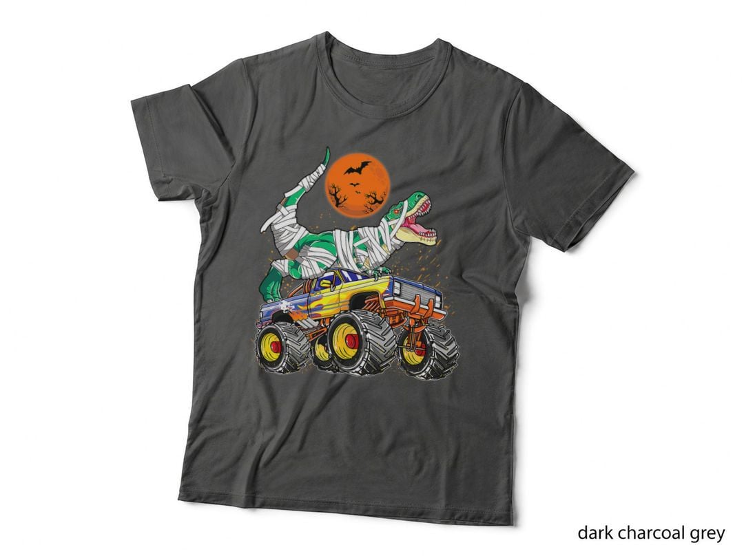Dinosaur T-Rex Riding Monster Truck Halloween Costume T-Shirt