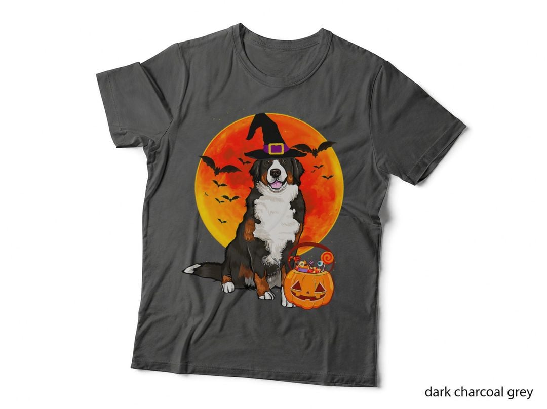 Dog Halloween Bernese Mountain Dog Jack O Lantern Pumpkin T-Shirt