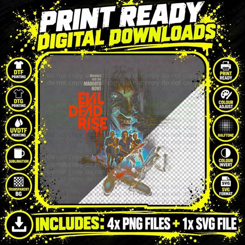 Evil Dead Rise Maggots T-Shirt, Modern Horror Tee Png SVG Digital Bundle