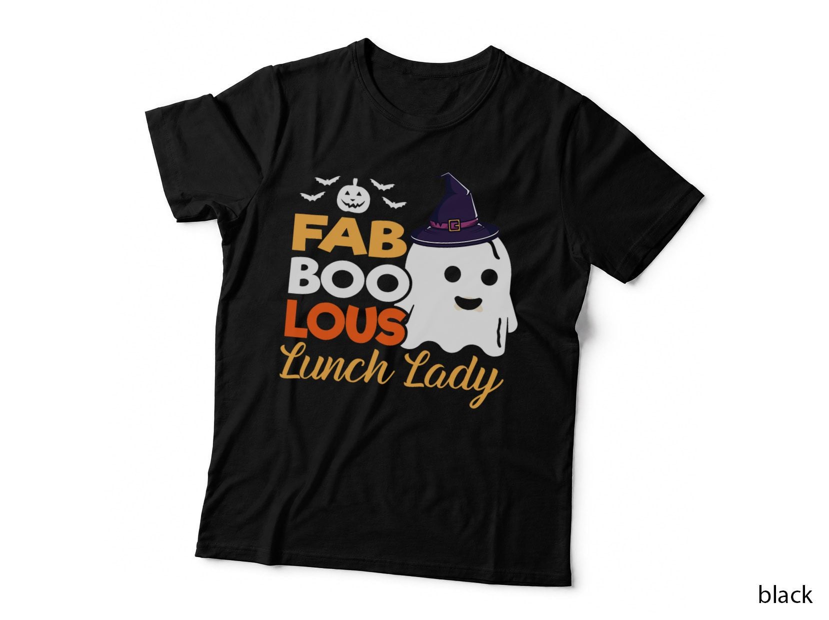 Faboolous Lunch Lady Halloween Ghost School Cafeteria Worker T-Shirt