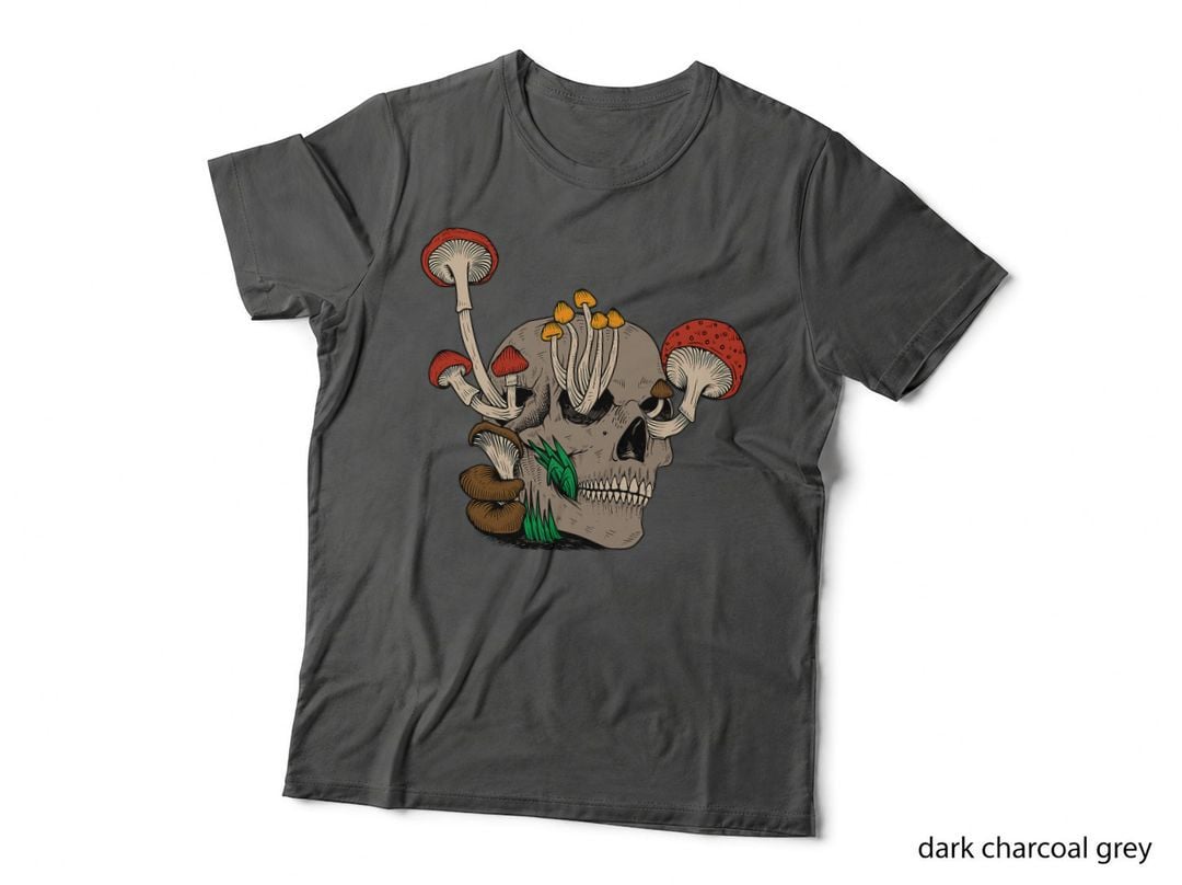 Fairy Grunge Skull Shirt Fairy Goth Skeleton Mushroom Skull T-Shirt