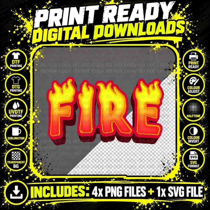 Fire Couple Ice Matching Party Costume Family Halloween Png SVG Digital Bundle
