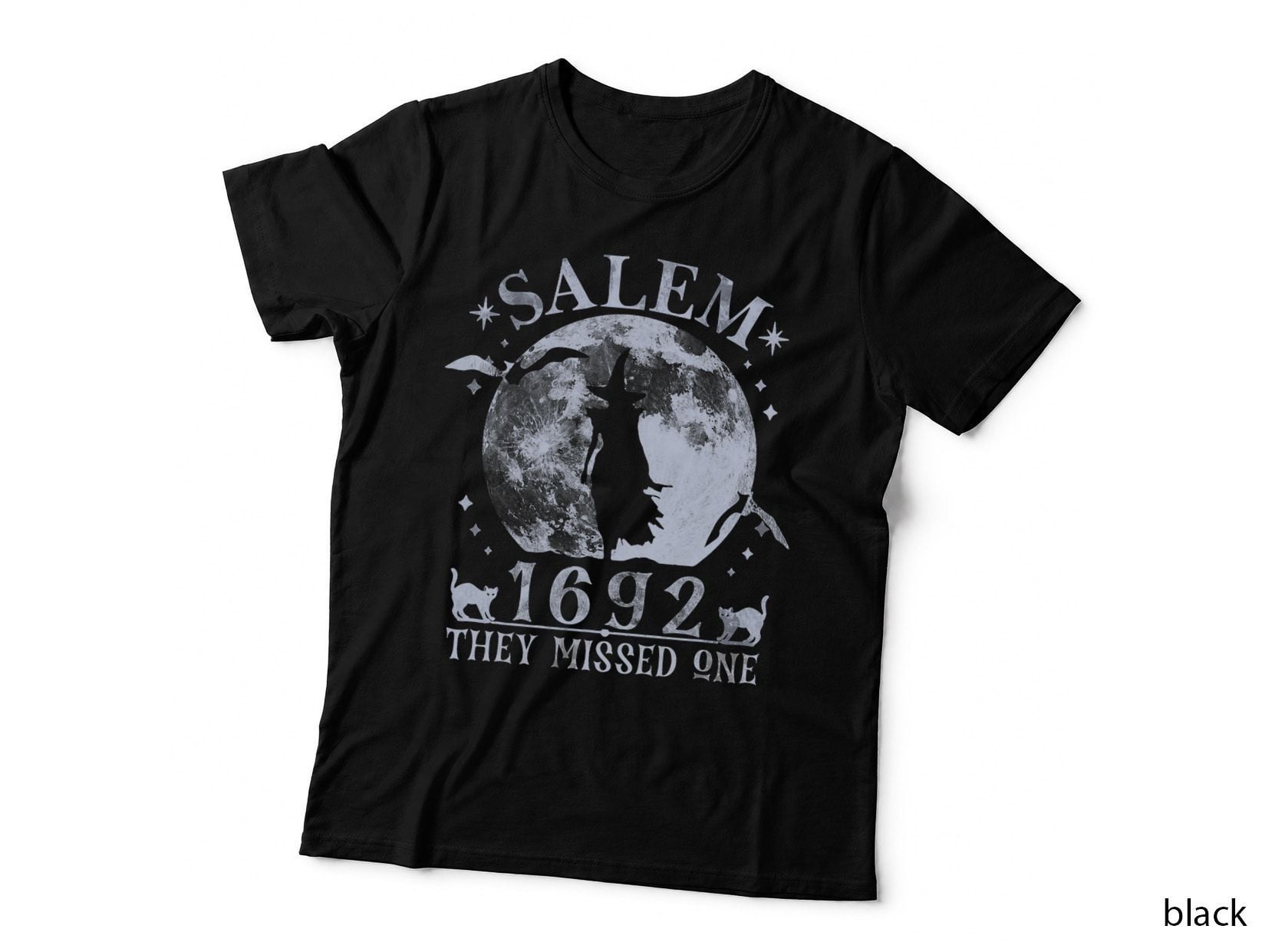 Full Moon Witch Salem 1692 They Missed One, Halloween, Witches, Occult T-Shirt