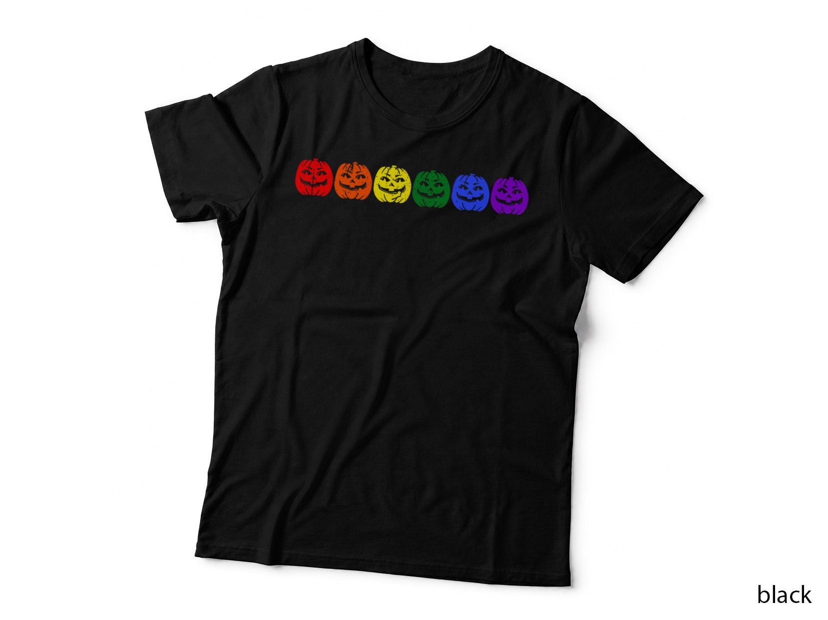 Funny Gay Pumpkin Halloween LGBT Rainbow Gay Pride Costume T-Shirt