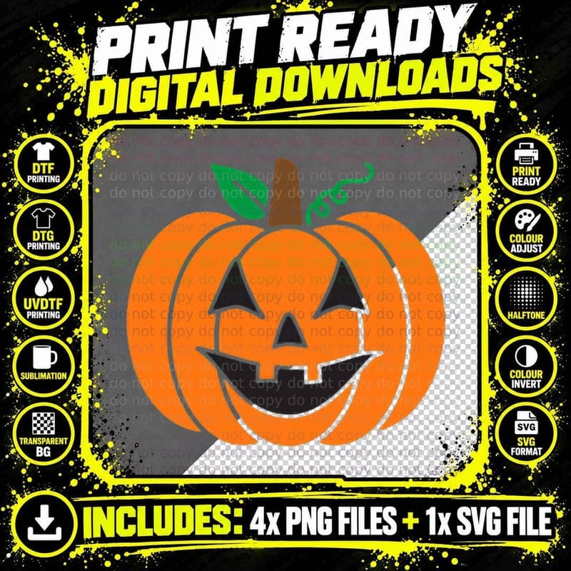 Funny Halloween Pumpkin Pocket Design for Men Png SVG Digital Bundle
