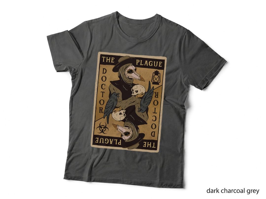 Gothic Steampunk Plague Doctor Tarot Card Reading, Victorian Horror T-Shirt
