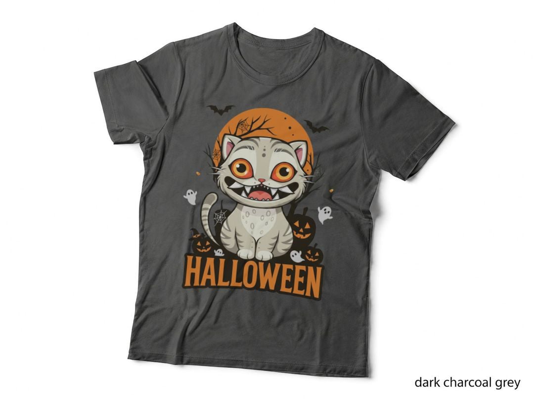 Halloween Cheshire Cat T-Shirt, Spooky Cat Costume, Pet Lover Apparel