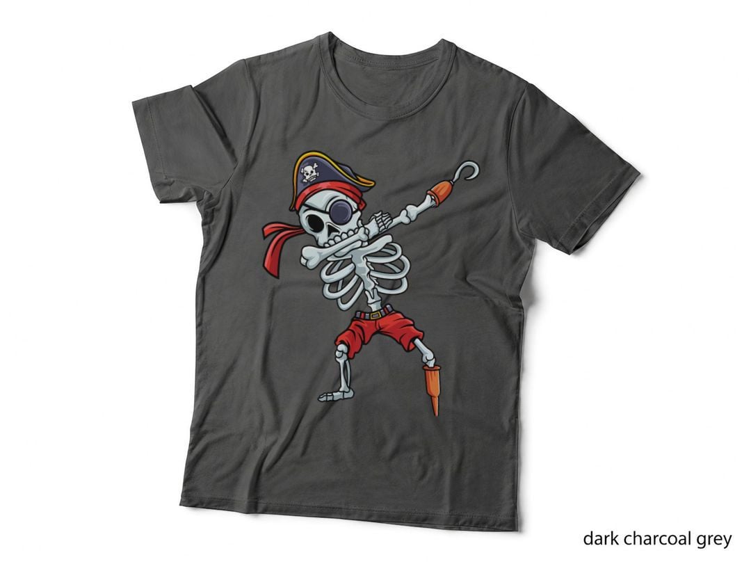 Halloween Dabbing Pirate Skeleton Funny Dab Boys Kids Mens T-Shirt