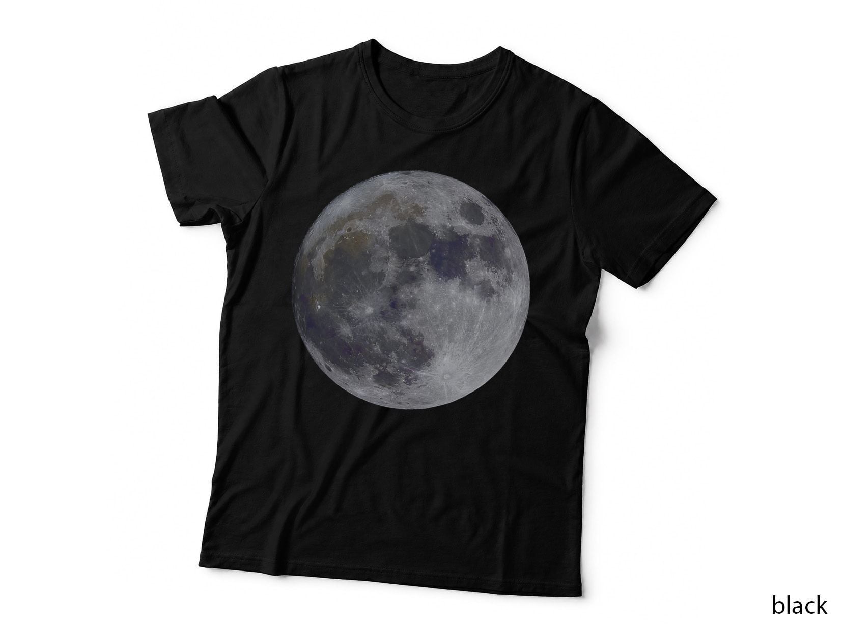 Halloween Full Moon from Satellite Outer Space Science T-Shirt