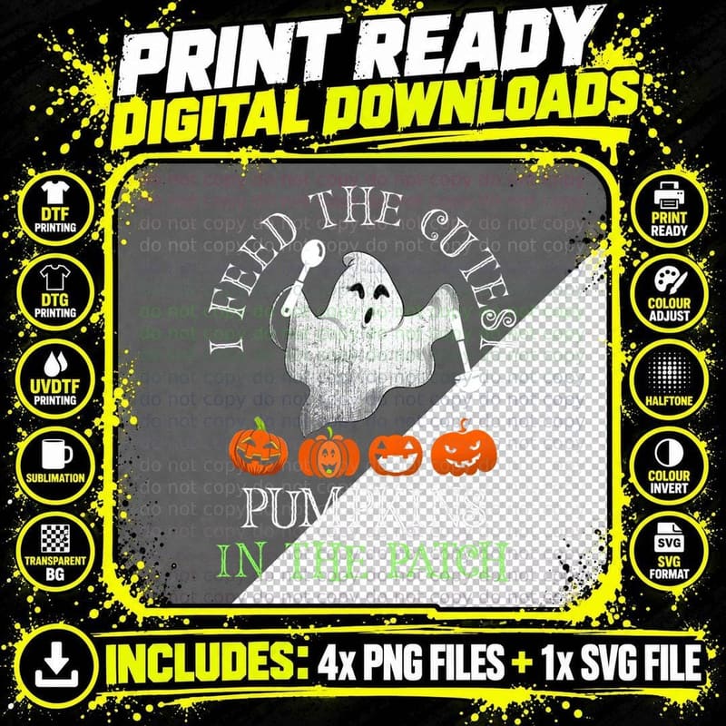 Halloween LUNCH LADY Squad School Food Service Boo Crew Png SVG Digital Bundle