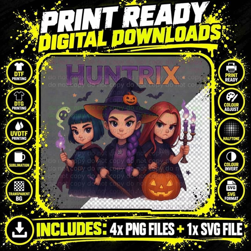 Halloween Witch Costume T-Shirt, Spooky Witchcraft Theme Png SVG Digital Bundle