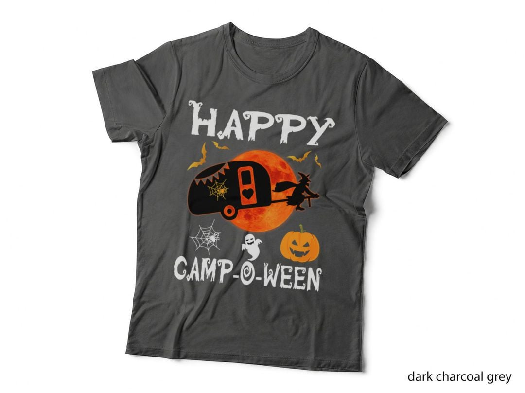 Happy Camp-O-Ween Funny Rv Camping Halloween, Rv Life, Fall Festival T-Shirt