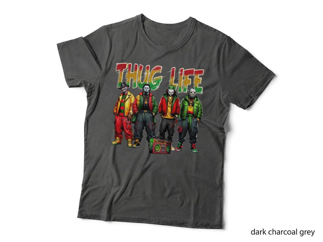Horror Characters Thug Life T-Shirt, Halloween Costume Apparel 2