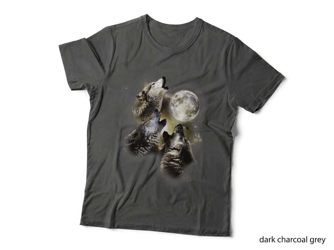 Howling at the Moon Wolves Wolf Animal, Wolf Lover Gift, Nature Inspired T-Shirt