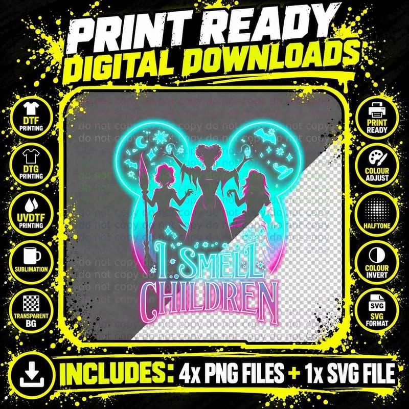 I Smell Children T-Shirt, Halloween Horror Theme Png SVG Digital Bundle
