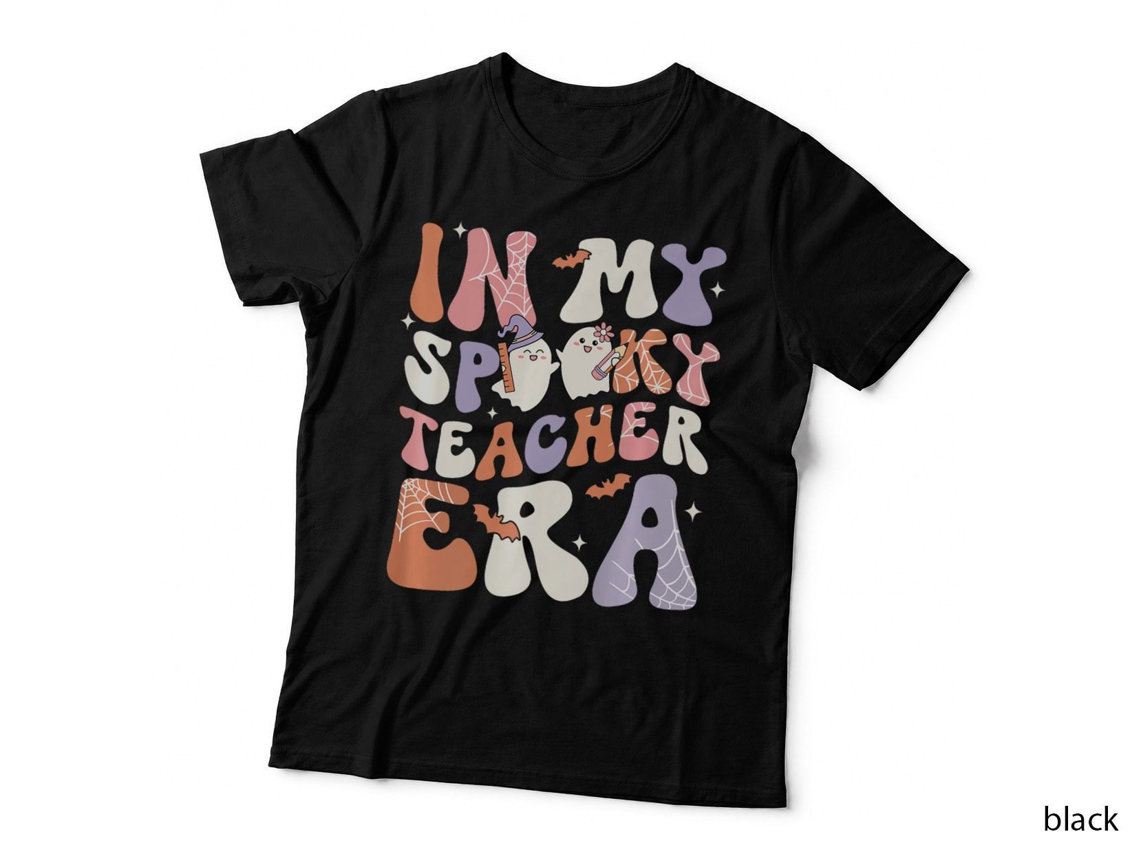 In My Spooky Teacher Era Ghost Halloween Retro Teacher's Day T-Shirt