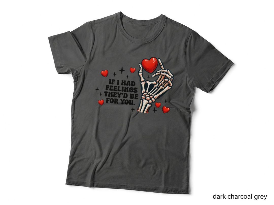 Loved to Dead Valentine T-Shirt, Skeleton Rose Hand Bones Love Tee
