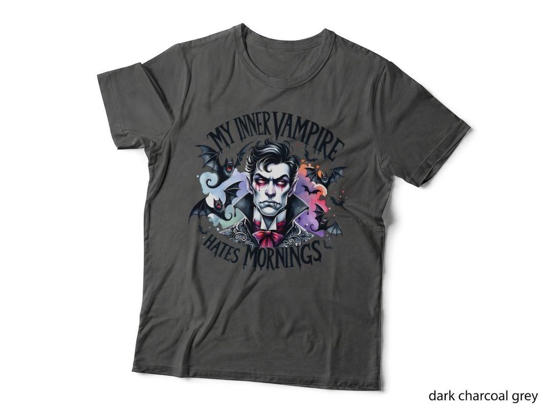 My Inner Vampire Hates Mornings, Retro Vintage, Cozy, Gift T-Shirt