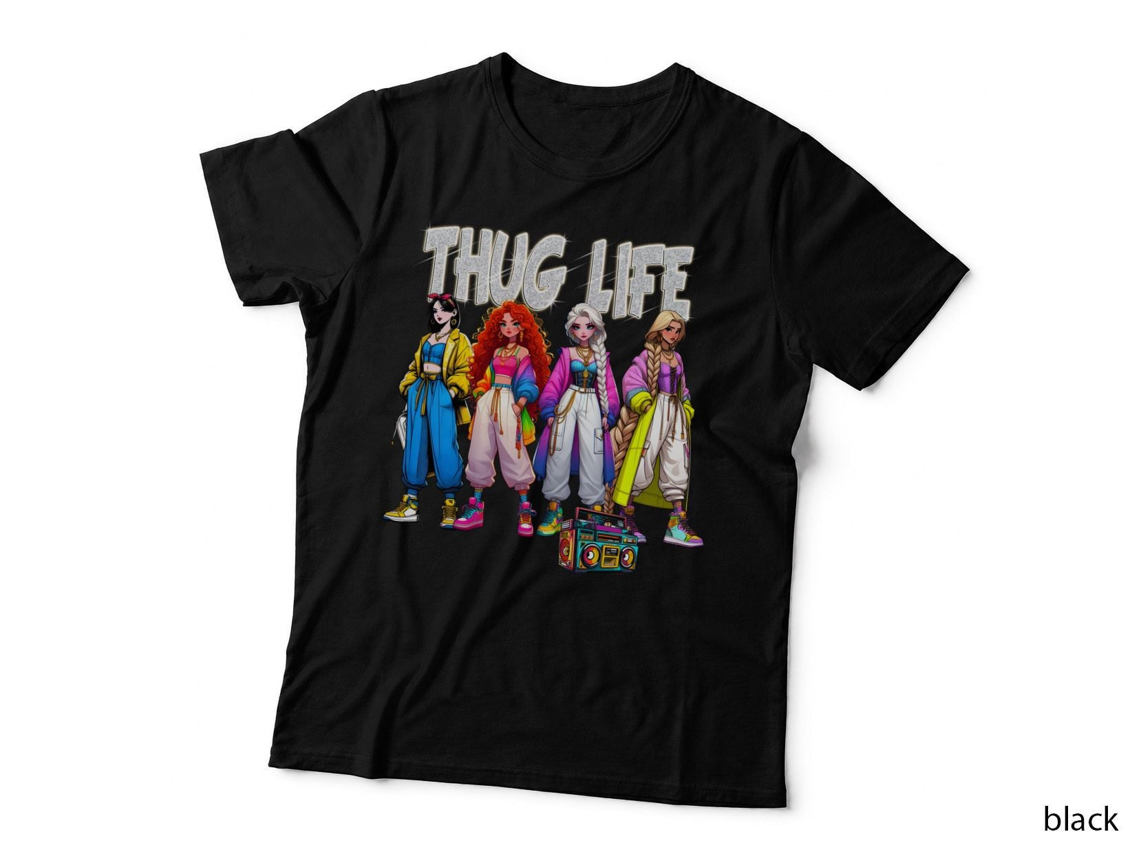 Princesses Thug Life T-Shirt, Streetwear Fashion, Trendy Graphic Tee