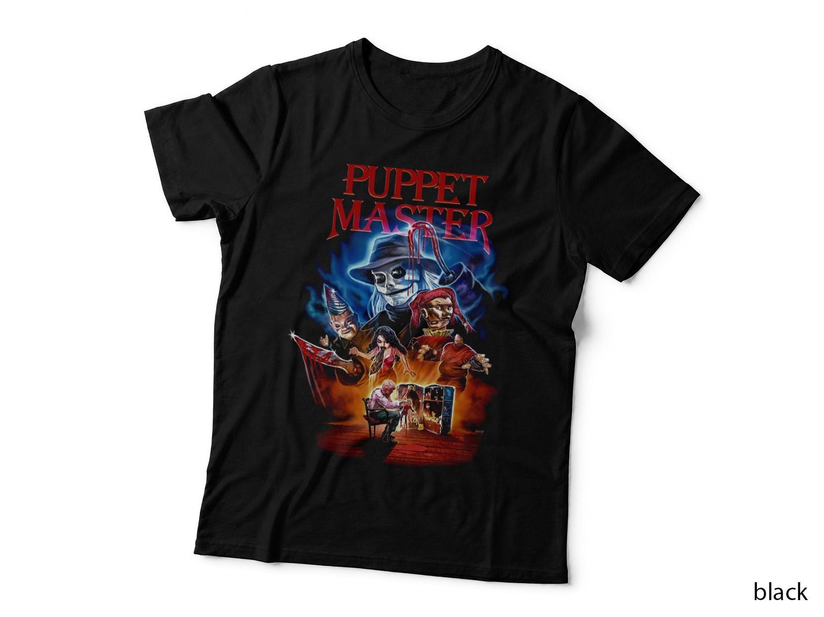 Puppet Master Killer Doll Halftone T-Shirt, Retro Horror Tee