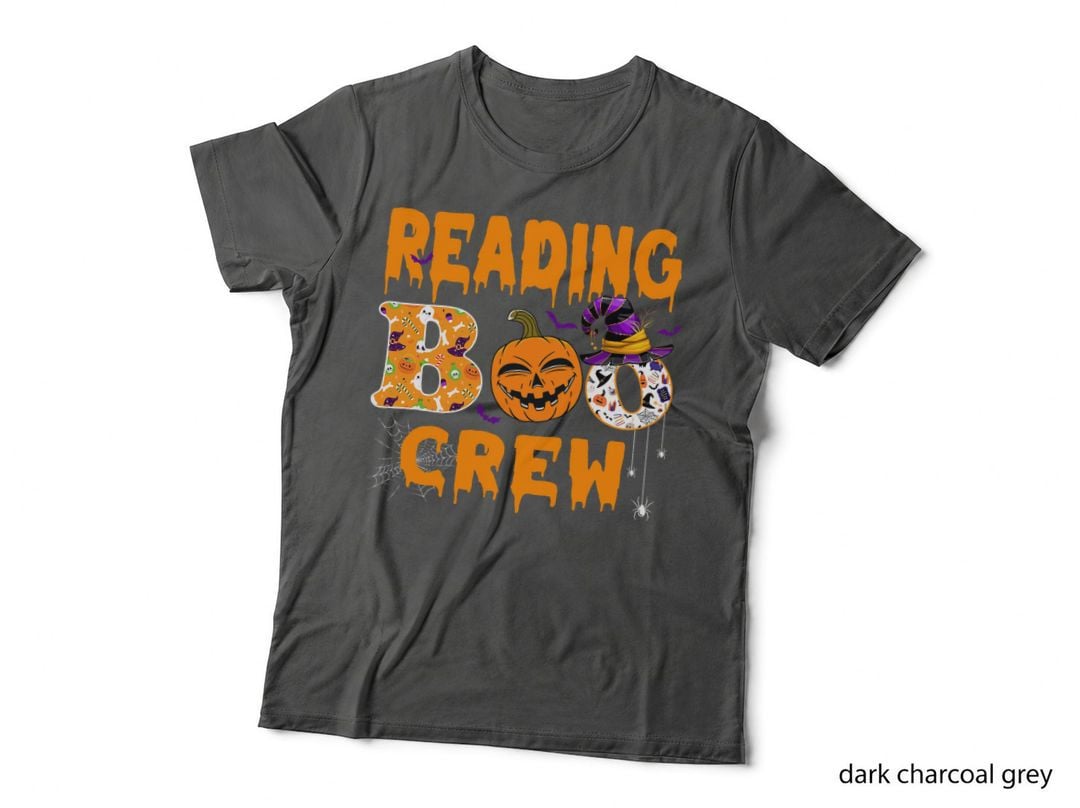 Reading Boo Crew Witch Hat Fall Halloween Costume T-Shirt