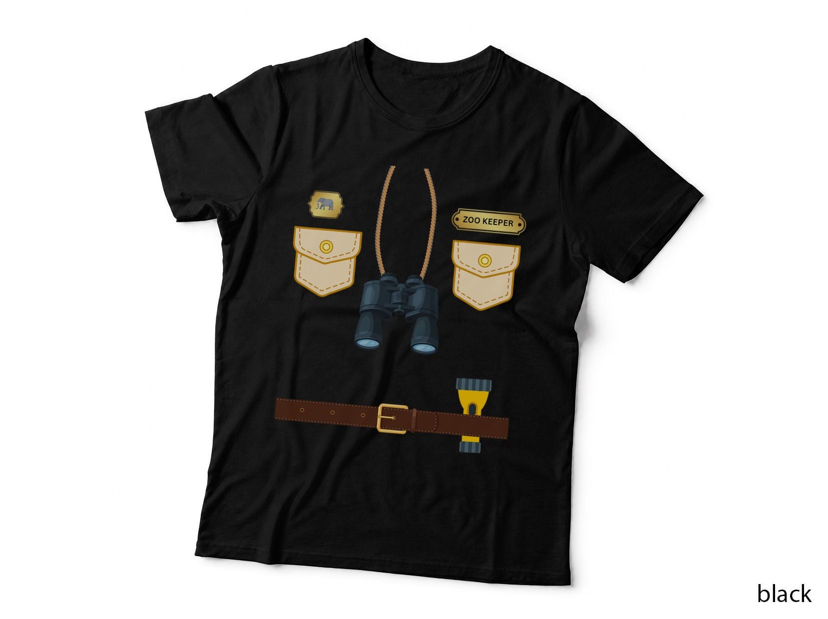 Safari Halloween Zoo Keeper Costume Adult & Kids T-Shirt